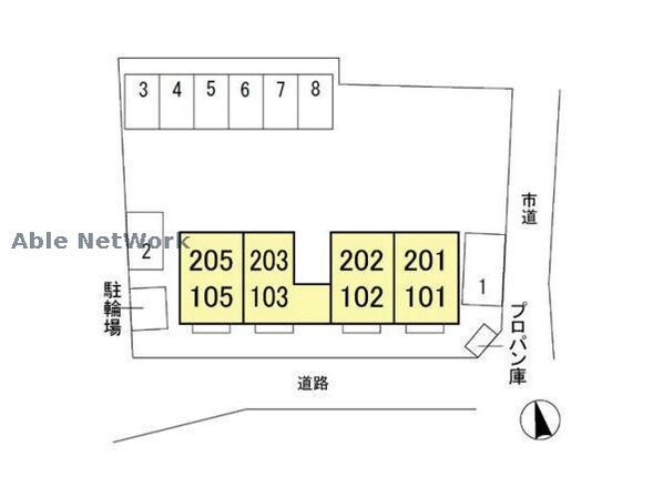 アイリスC（高崎市下中居町）の物件外観写真